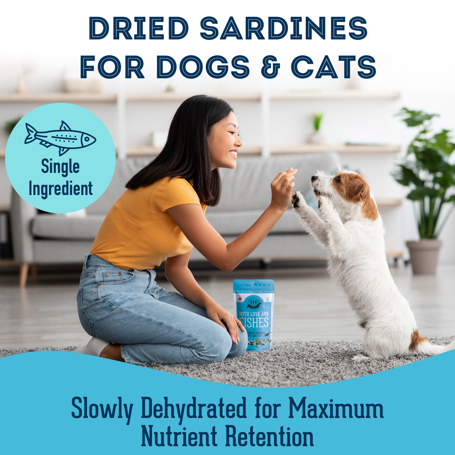 Dehydrated Sardines Treat For Cats & Dogs 50G