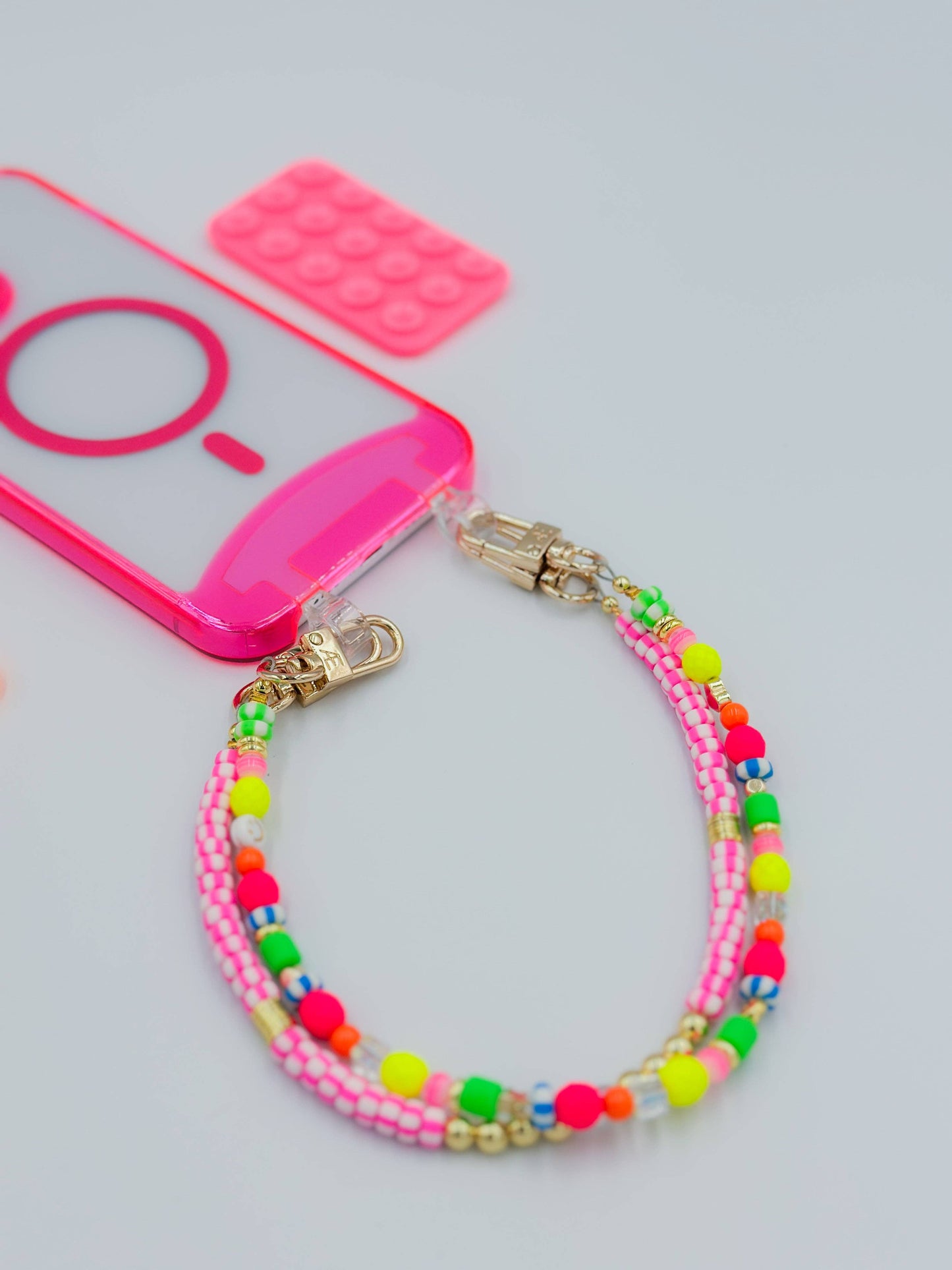 The Caep Clear Neon Pink iPhone Case - MagSafe