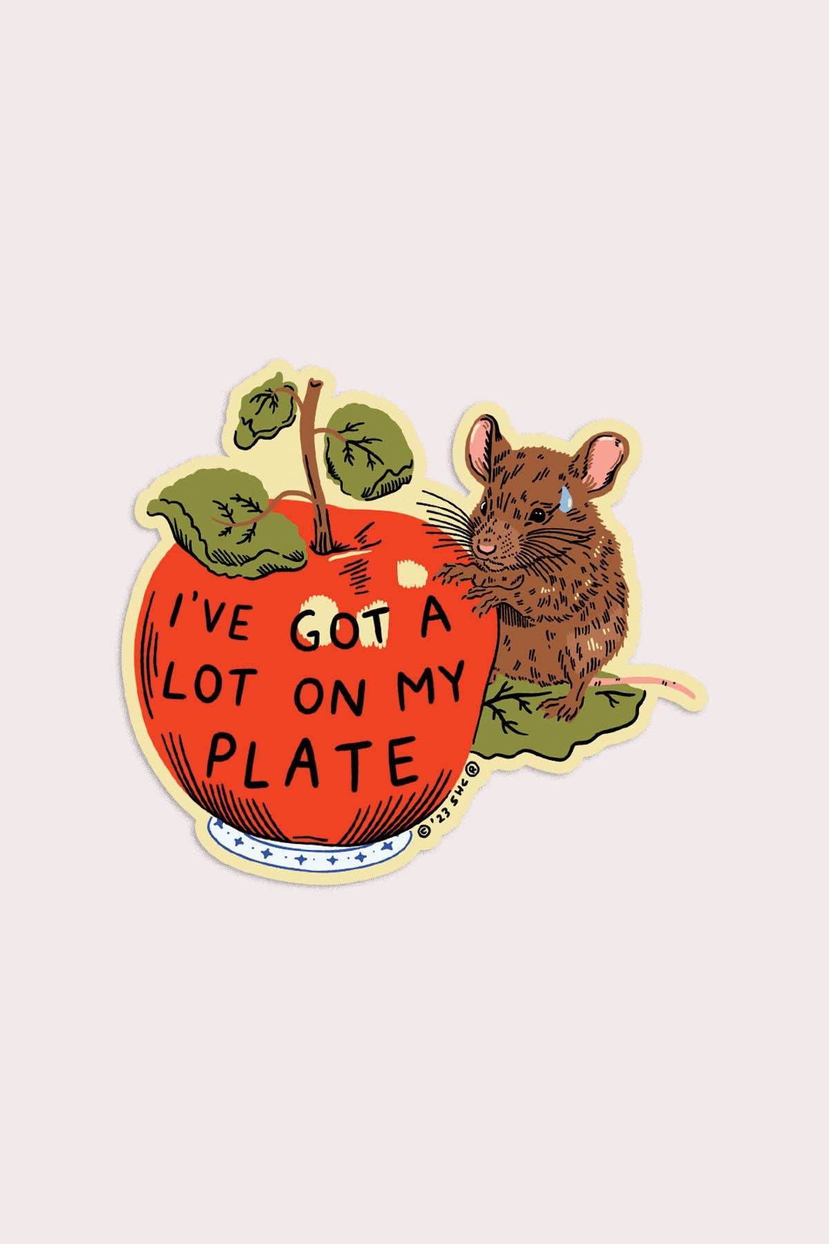 A Lot On My Plate Sticker | Waterproof Vinyl Sticker