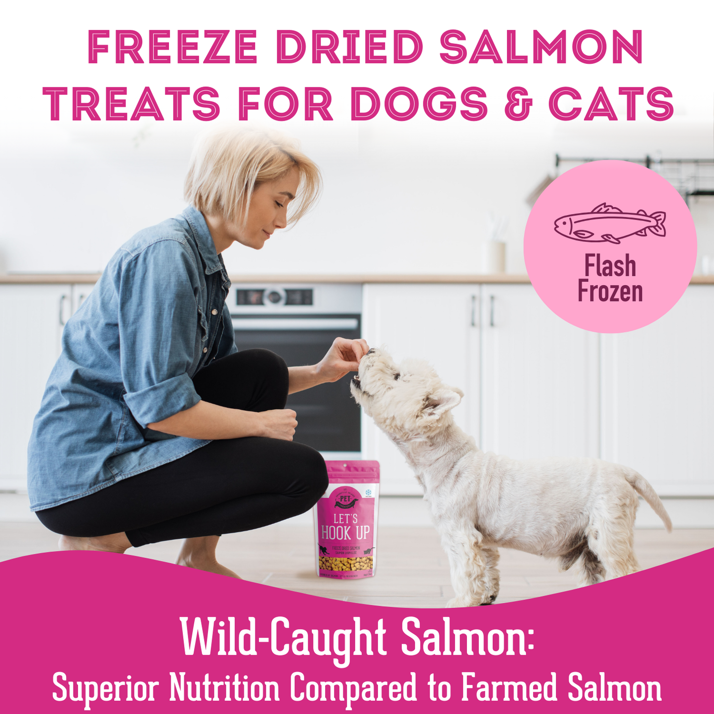 Freeze Dried Wild  Salmon Treat For Dogs 50g