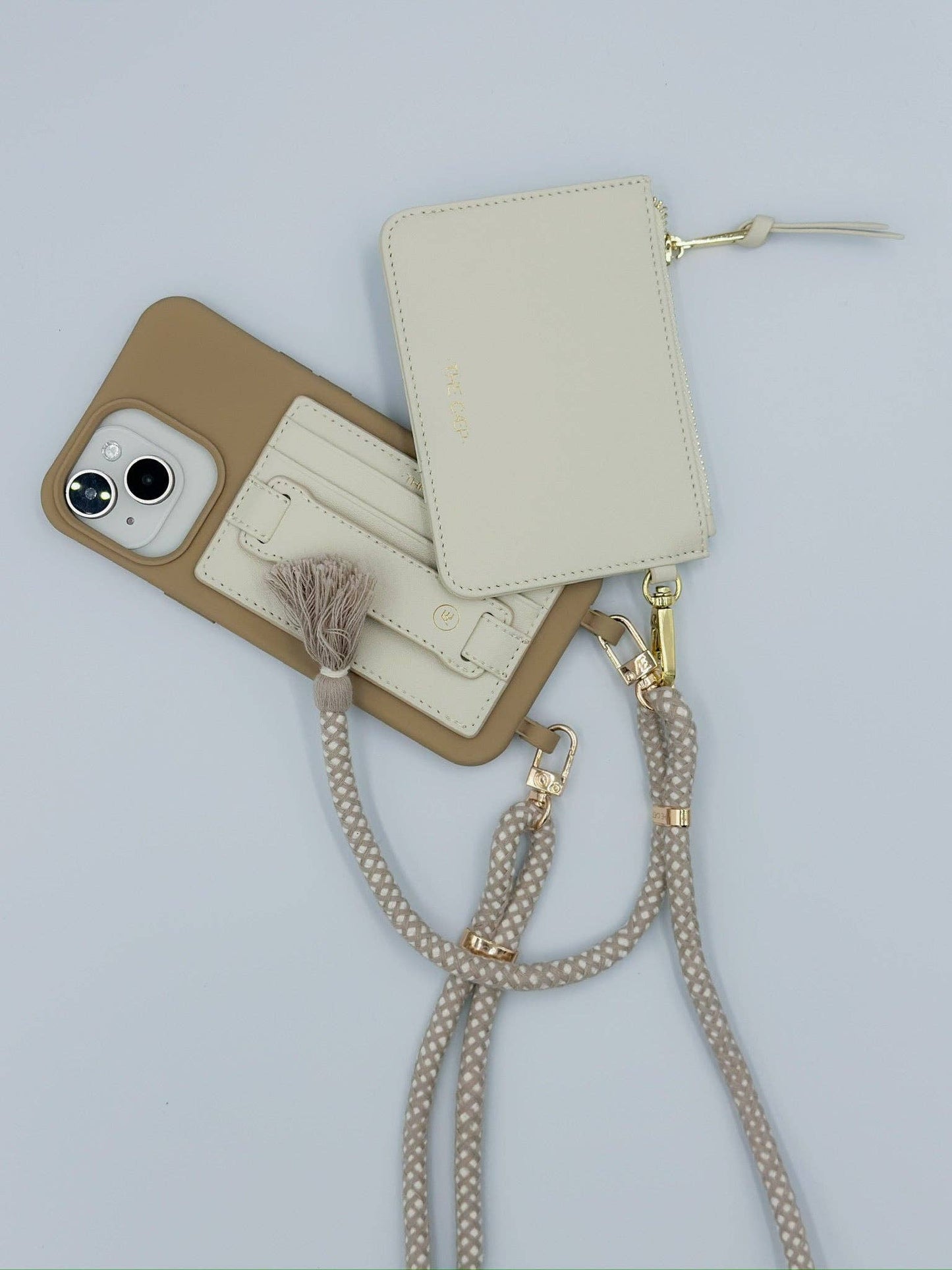 Off White Snap/Wrist Wallet