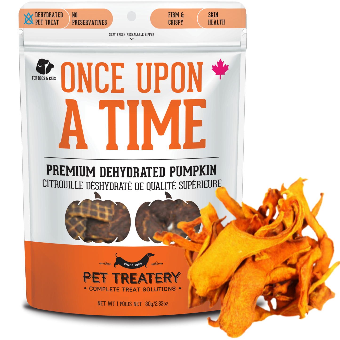 Pumpkin Dehydrated Pet Treat for Dogs & Cats Vegan 80g