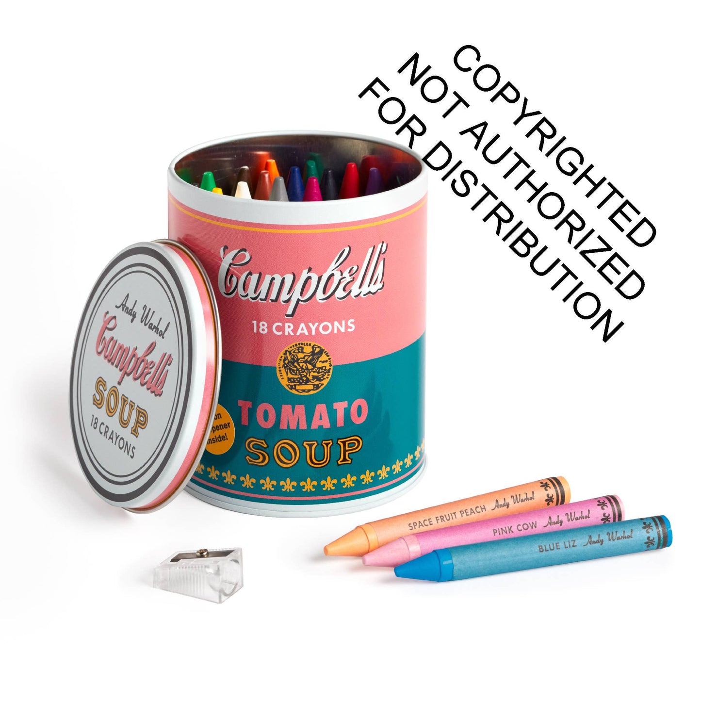 Andy Warhol Soup Can Crayons + Sharpener