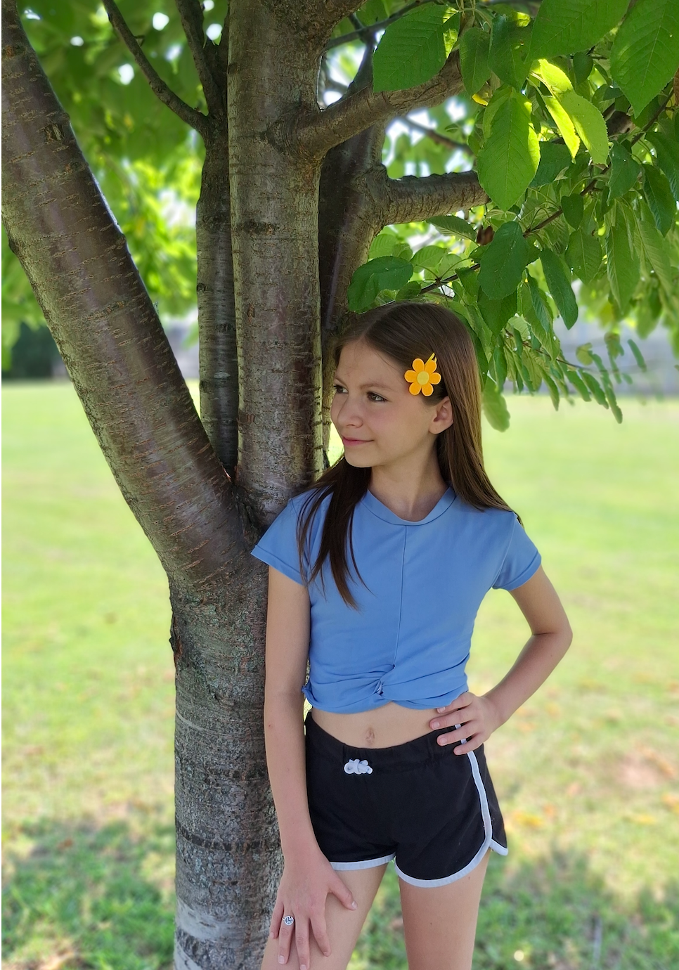 Orange Flower Barrettes | Felt Barrettes | Hair Accessories