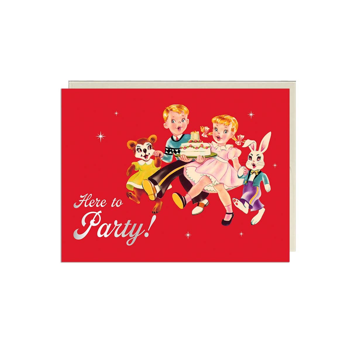 Here to Party! – Foil Birthday Card