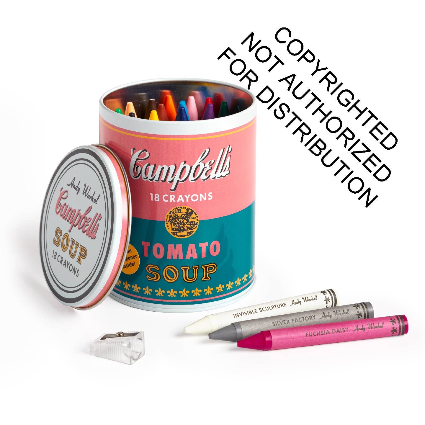 Andy Warhol Soup Can Crayons + Sharpener