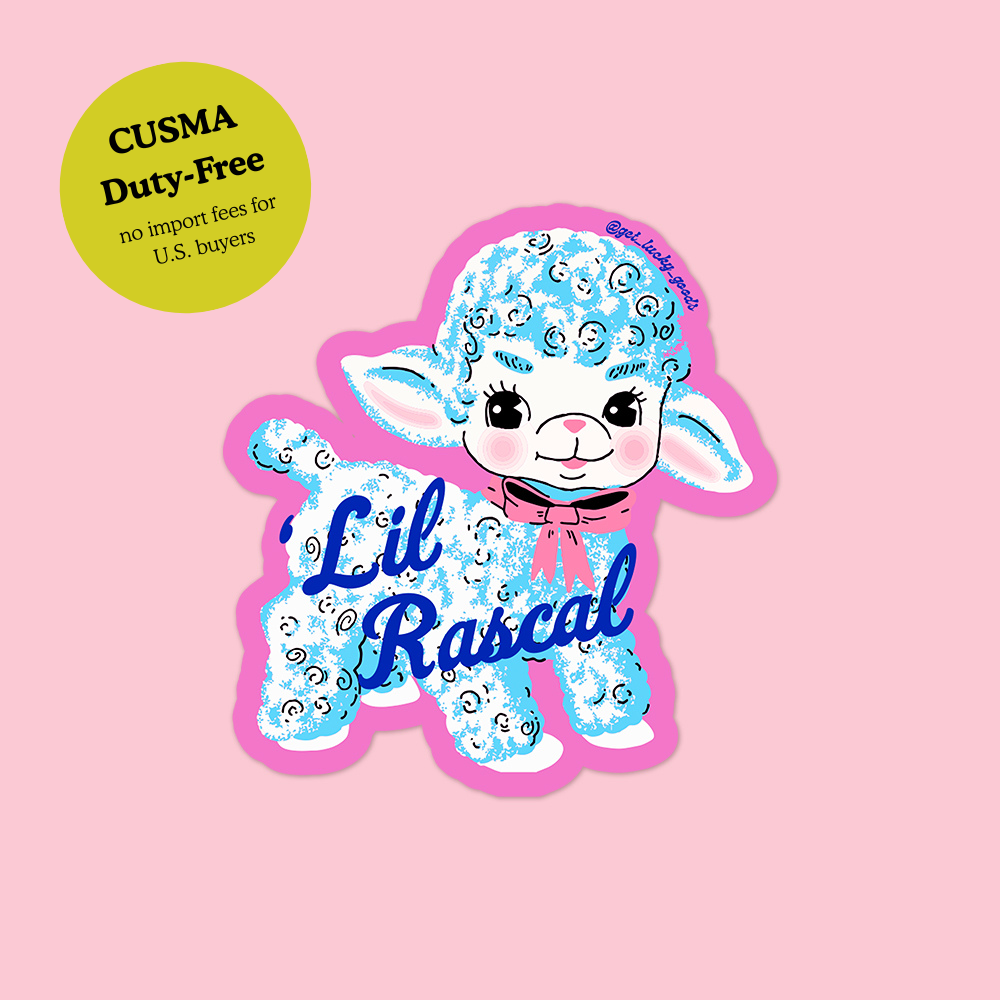 Lil' Rascal Lamb - Matte Vinyl Sticker