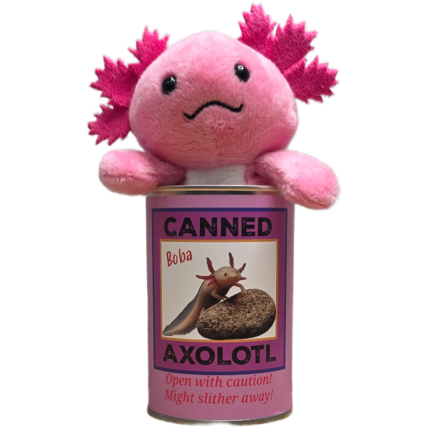Canned Axolotl | Stuffed Animal Plush | Funny Jokes on Can
