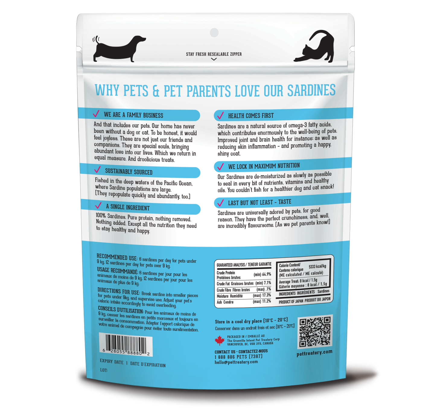 Sardines Dehydrated Pet Treats: High-Protein & Natural 400g