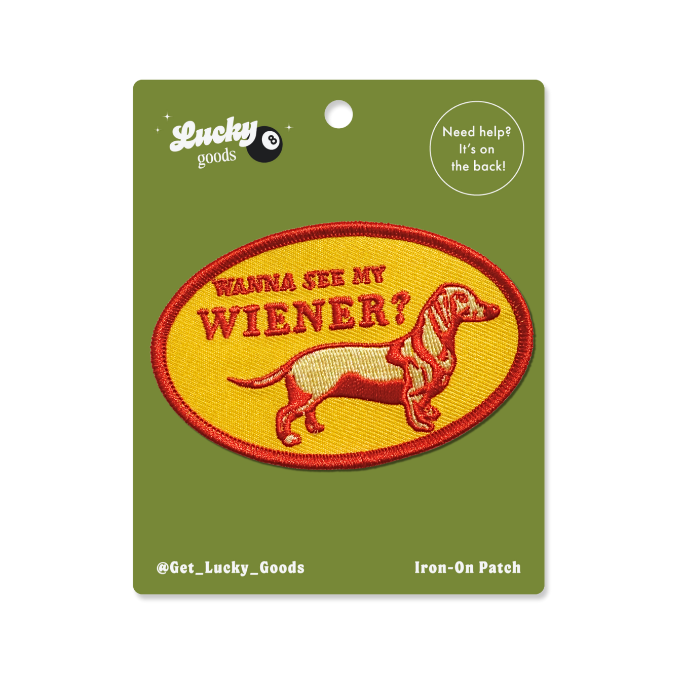 See My Wiener – Iron-On Embroidered Patch