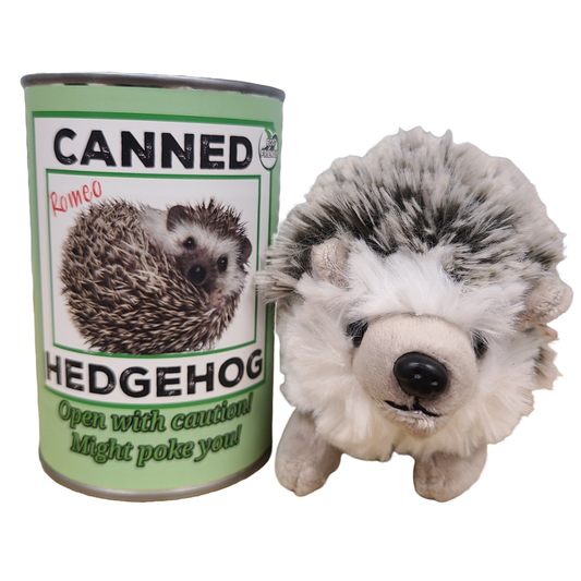 Canned Hedgehog | Stuffed Animal Plush w/Funny Jokes | Gift