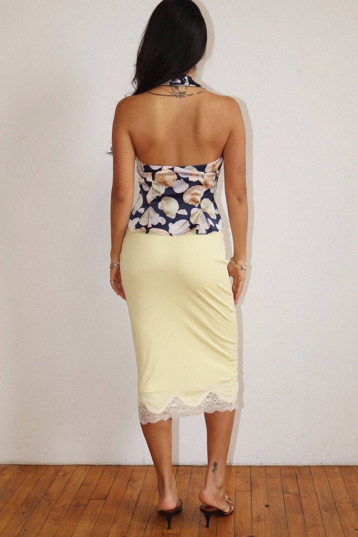 Seashell Print Halter Top