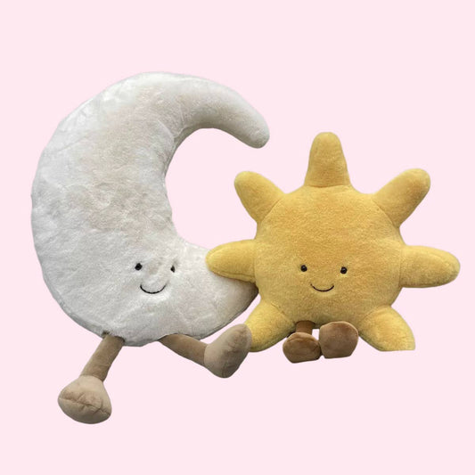 10" Sun and Moon Plush - length including legs