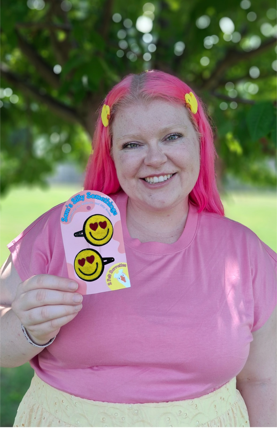 Heart Eye Barrettes | Felt Barrettes | Hair Accessories