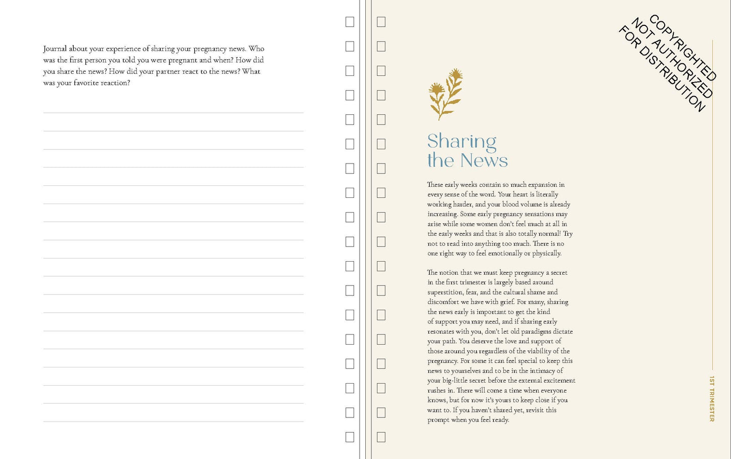 Growing Together Pregnancy Journal