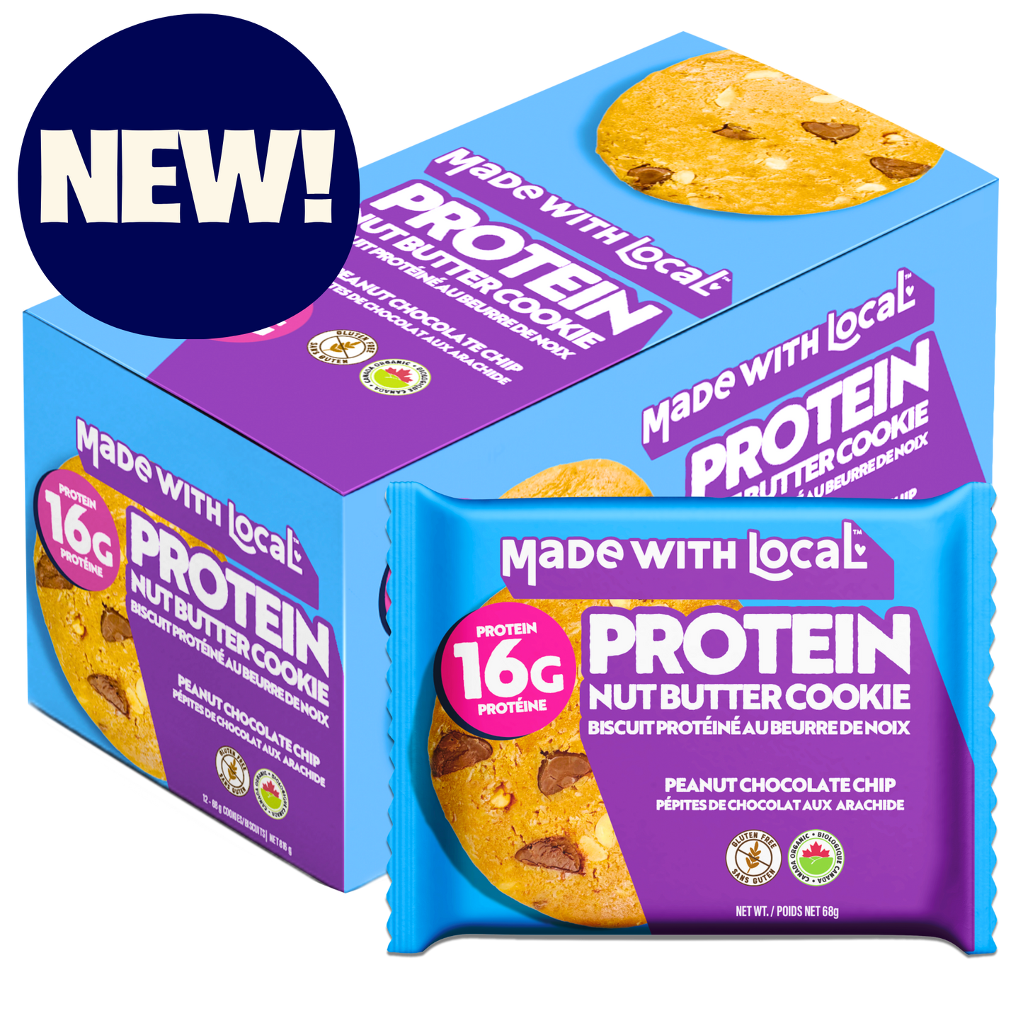 NEW! Peanut Chocolate Chip | Organic Protein Cookie
