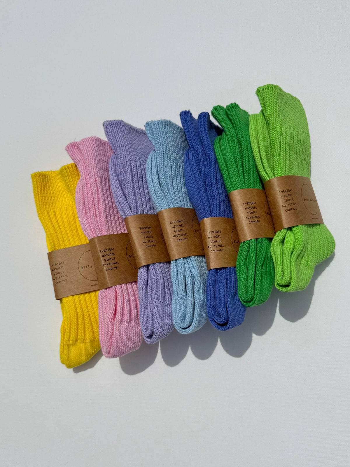 RIBBED COTTON HIGH SOCKS - Crystal bright