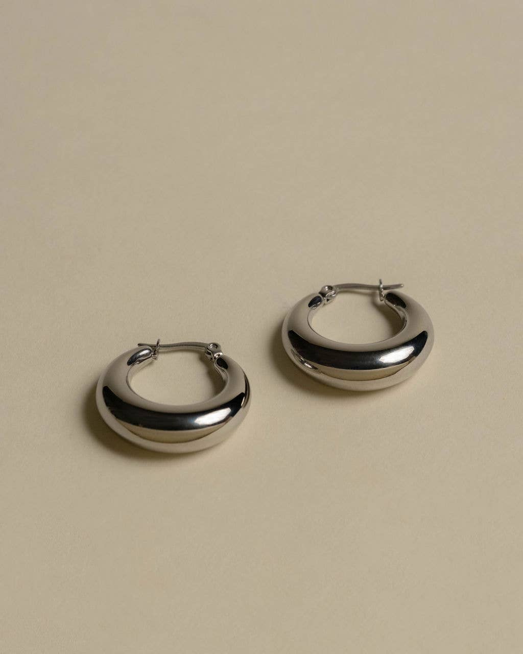Emilia Voluptuous Silver Hoops