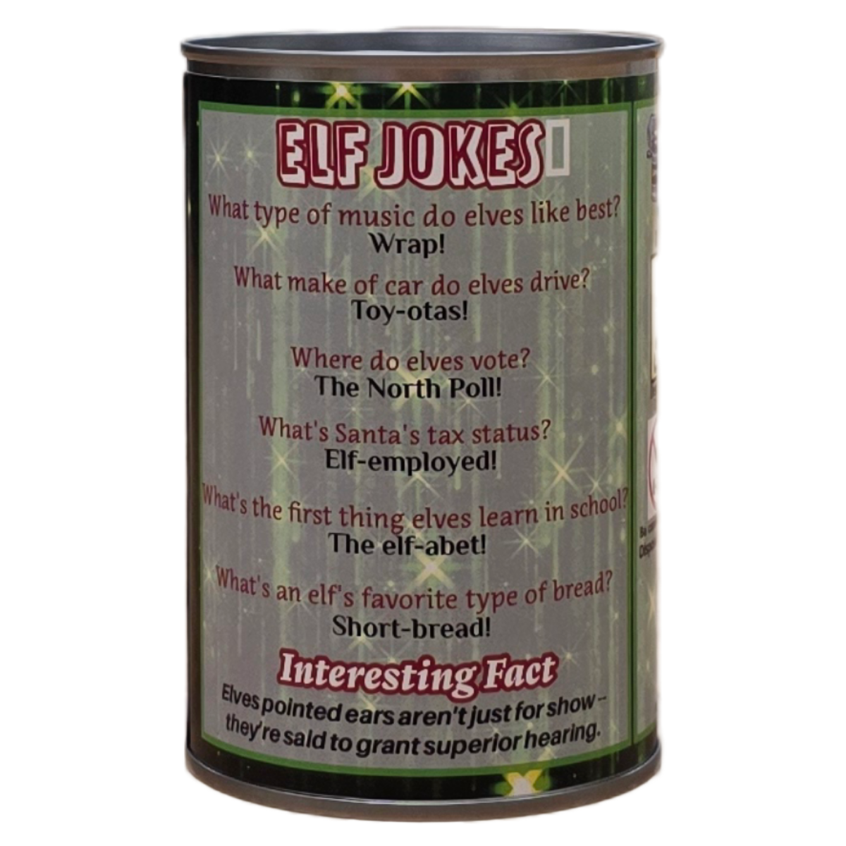 Canned Elf | Christmas Plush in a Can w/Jokes | Magical