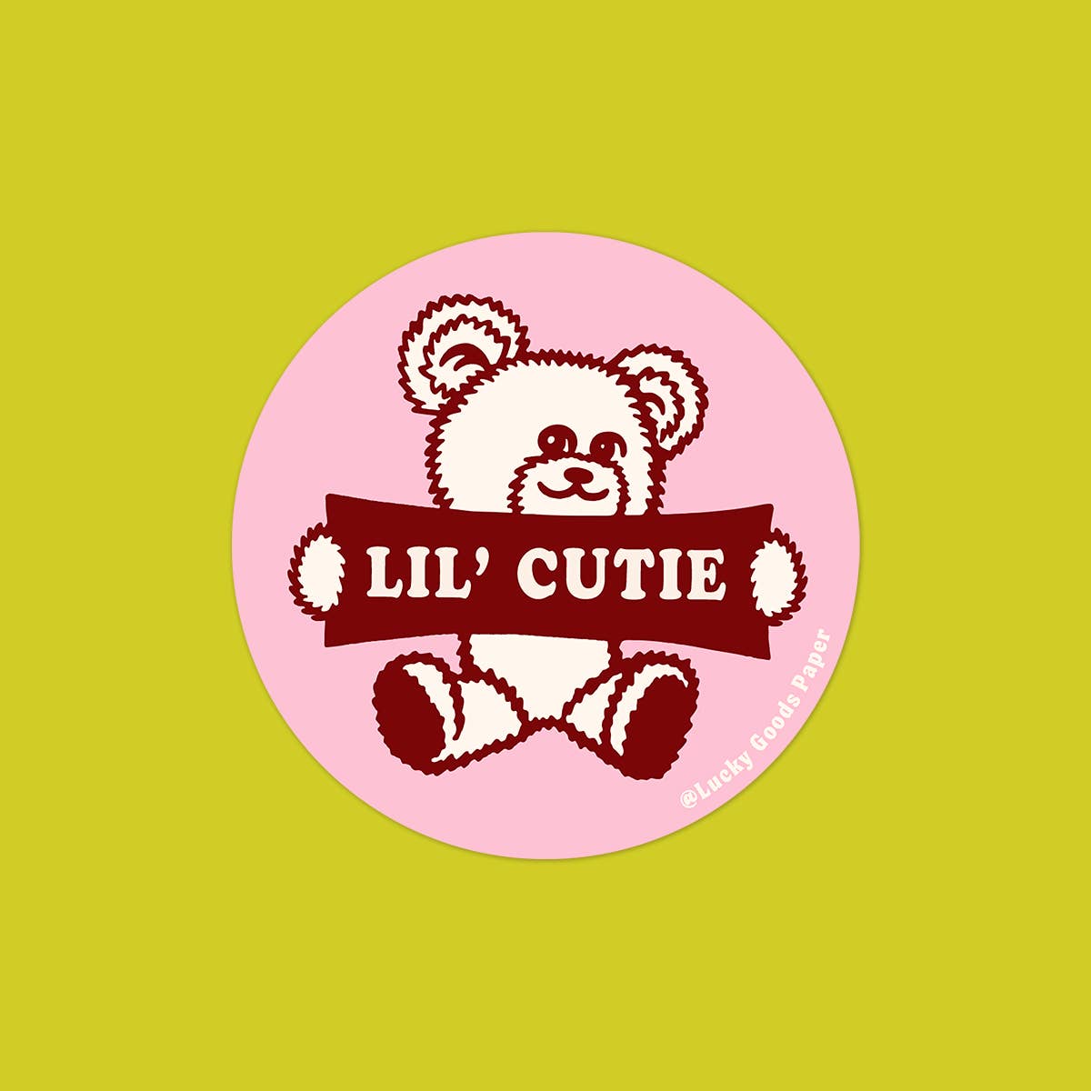 Lil’ Cutie Bear – Matte Vinyl Sticker
