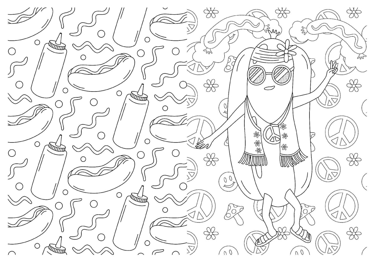 The Hot Dog Coloring and Activity Book
