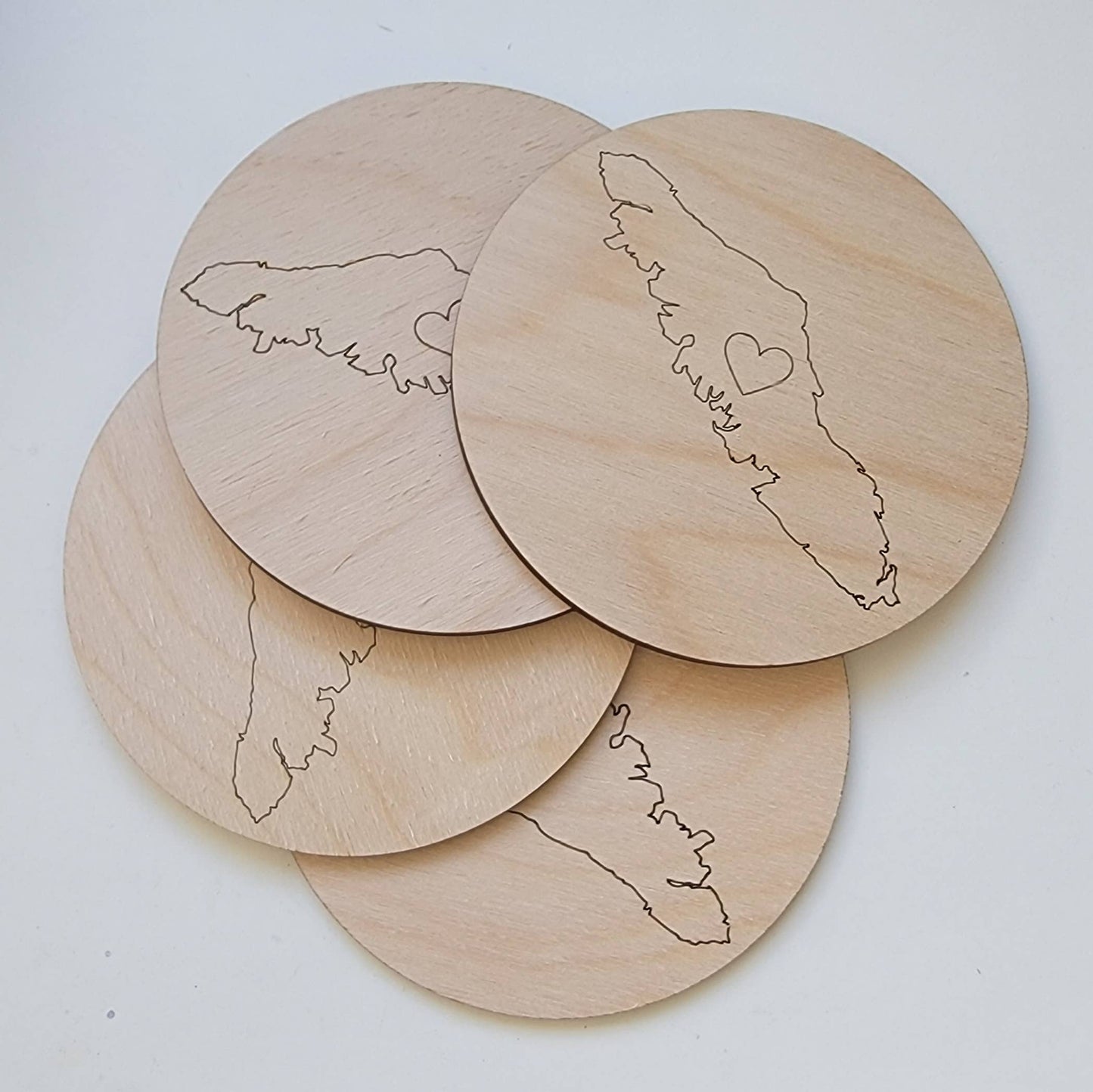 Coasters Wooden Engraved