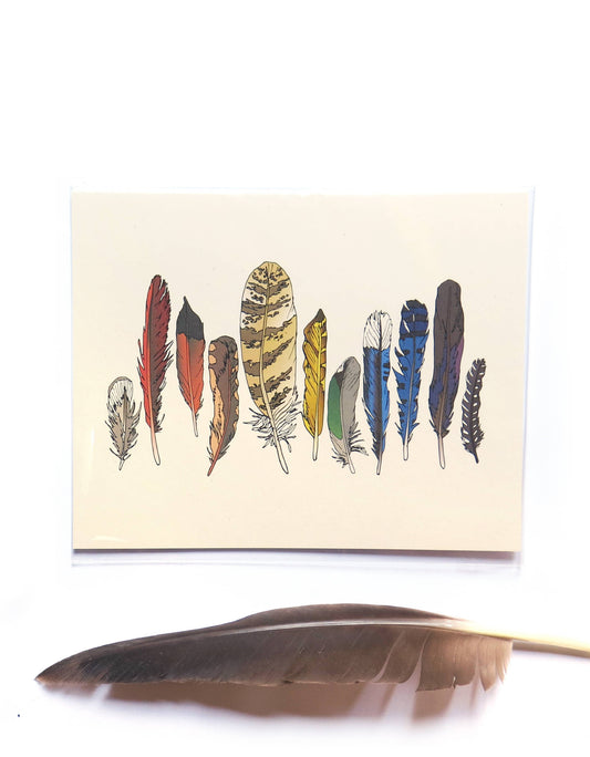 Rainbow Feathers Print - 8x10 inches