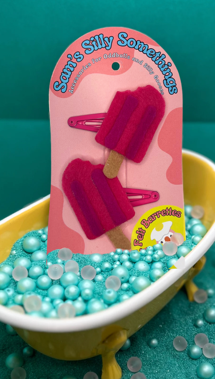 Popsicle Barrettes | Felt Barrettes | Hair Accessories