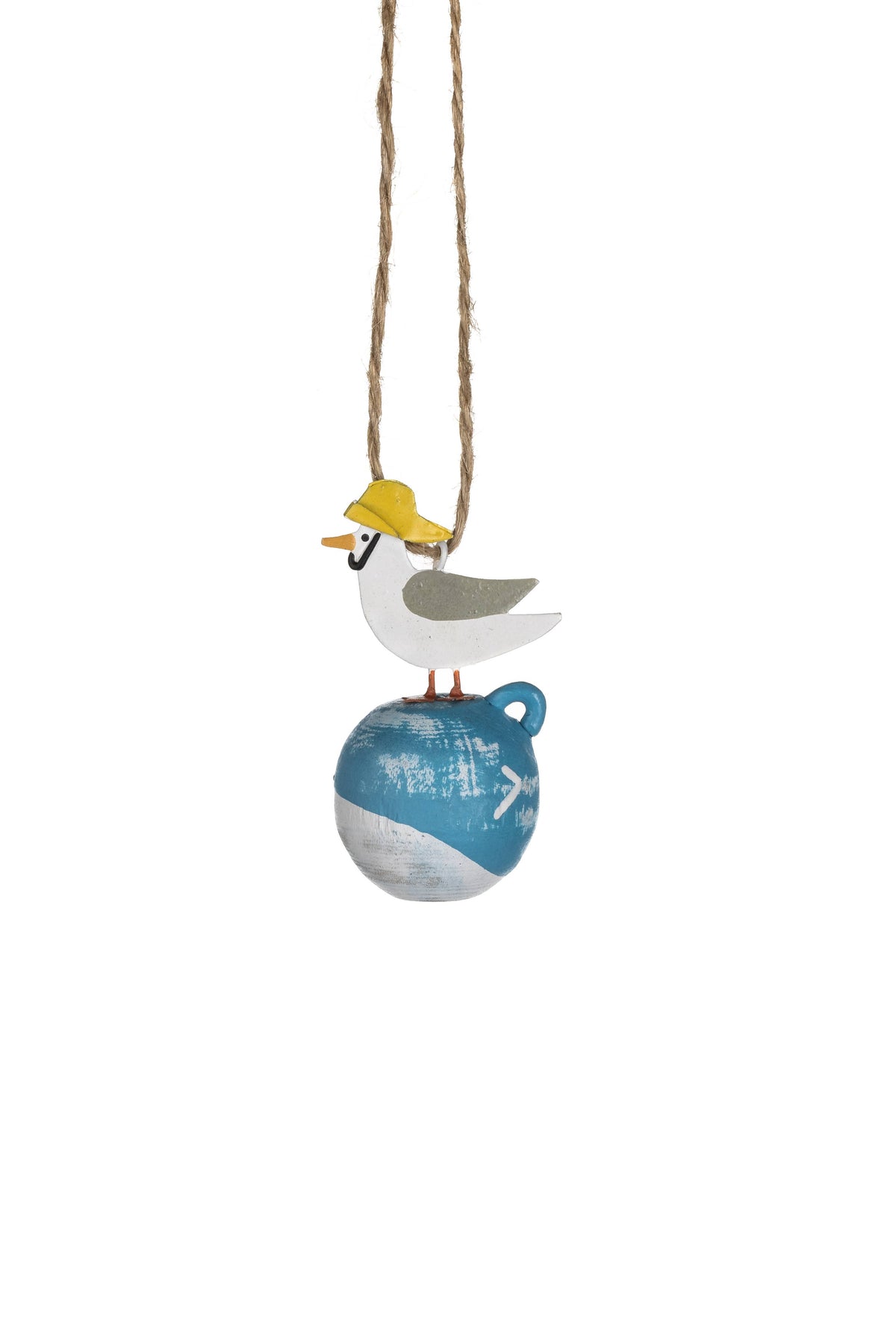 Seagull On Bouy Hanging