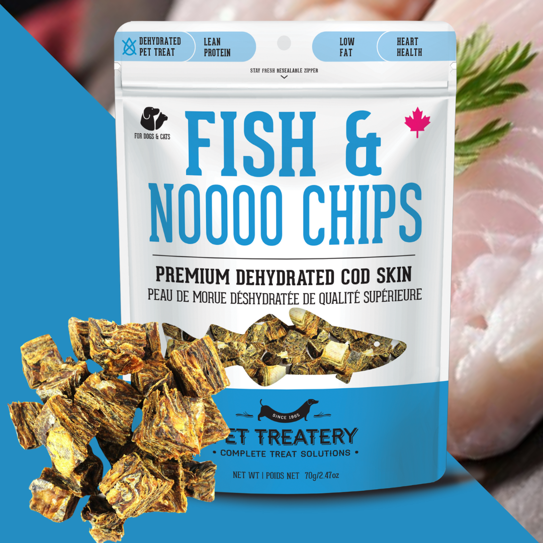 Fish & Noooo Chips: Cod Skin Dehydrated Pet Treats: High-Protein & Low-Calorie