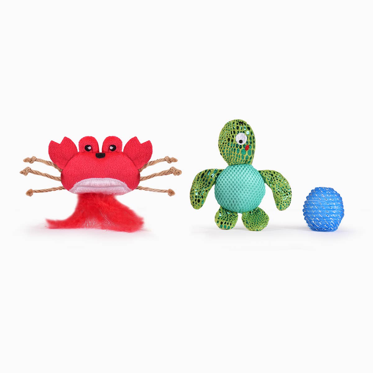 HugSmart Pet - Ocean Pals  | Sea Turtle&Crab - Cat Toy