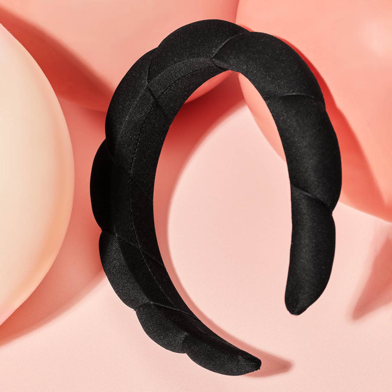 Kitsch- Recycled Fabric Puffy Headband 1pc- Black