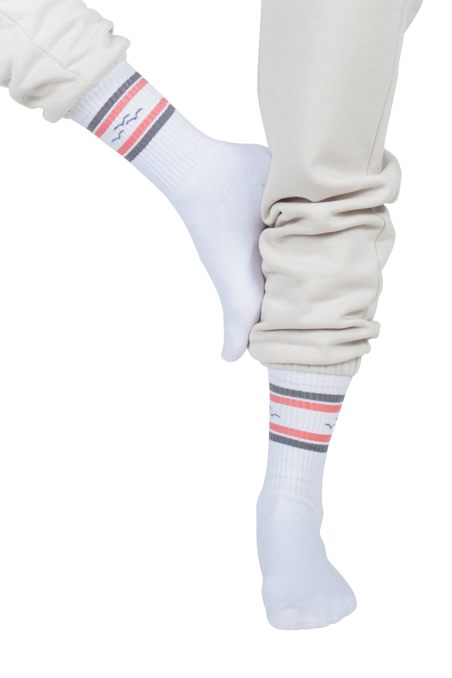 Rib sock with jacquard stripes