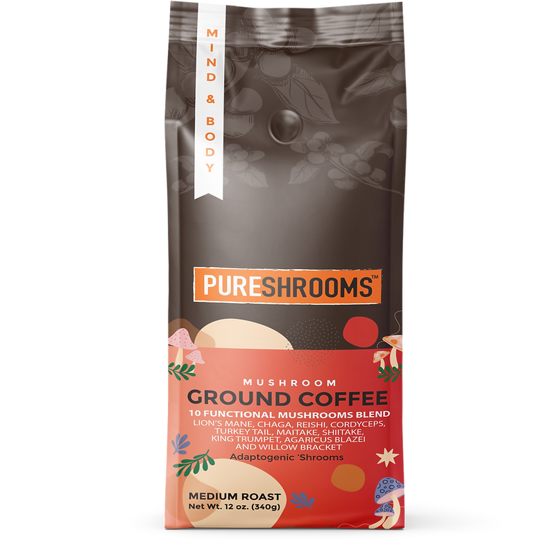 PureShrooms Perfect 10 Mushroom Ground Coffee